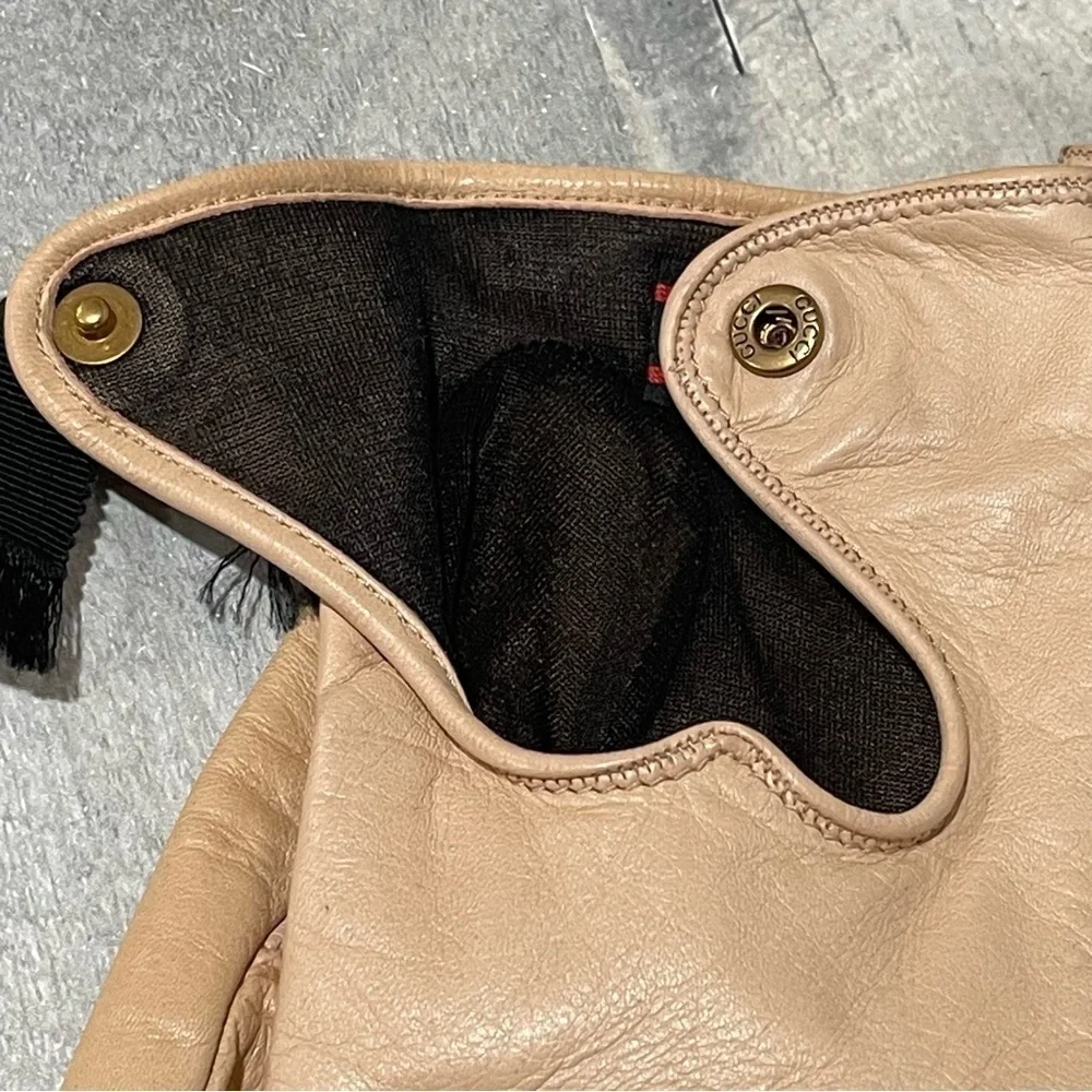GUCCI Gloves With Cat in Nappa leather - Pale Pink -Sz - Medium - Picture 5 of 6